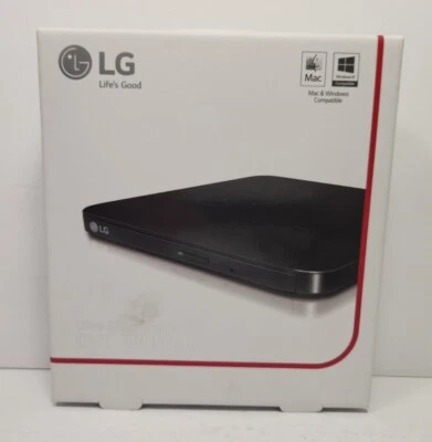 LG SP80 SP80NB80 ULTRA SLIM PORTABLE DVD WRITER MAC & WINDOWS COMPATIBLE NEW NIB - Image 1 of 4