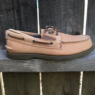Sperry Top Sider Boys Boat Shoes Size 2.5 M Sahara Slip On - Image 1 of 4