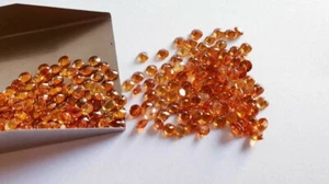 Spessartite Garnet ,Mandrin garnet,4mm Loop Clean Price Listed For Each Piece N8 - Picture 1 of 4