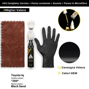 Vernice di ritocco per Toyota Iq Kit 209 Black Sand - Foto 1 di 7