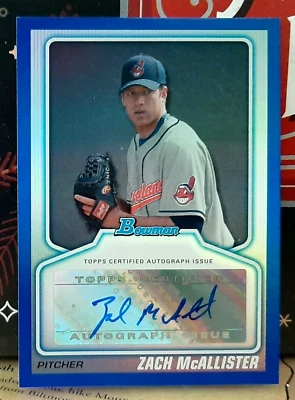 ZACH McALLISTER /199 BLUE AUTO ~ 2010 BOWMAN PROSPECTS #BPA-ZM - Image 1 of 2