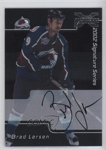 2002-03 ITG Be A Player Signature Series 2001-02 Buybacks Brad Larsen #210 Auto