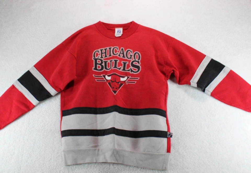 Vintage Chicago Bulls NBA Basketball Sweatshirt Logo 7 Youth Large 14/16 - Image 1 of 4