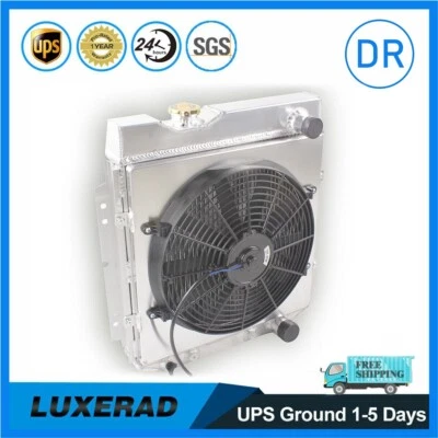 Para Ford Mustang 1964 1965 1966 Radiador 4,3 L 4,7 L 3 filas Aluminio Ventiladores Cubierta 259 Foto 1 de 4