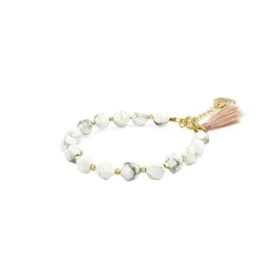 Kinsley Armelle Holly Collection - 10MM Howlite Stone Beaded Bracelet - Image 1 of 2