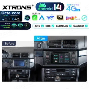 7" 1 DIN Android 14 Autoradio 4G DSP 8-Kern 64GB GPS Gyroscope Navi Für BMW E39 - Bild 1 von 23