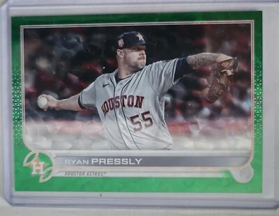 Ryan Pressly 2022 Topps Update Green Rainbow Foil 54/499 Houston Astros #US264 - Image 1 of 4