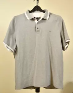 Michael Kors Greenwich Short Sleeve Polo Shirt Gray Color Mens Size XL - Picture 1 of 3