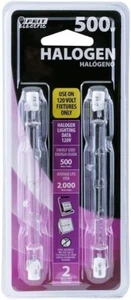 Nuevo y Sellado Feit Eléctrico R7 Halógeno 500 vatios Lámpara de Trabajo Bombillas 2 por paquete. - Imagen 1 de 1