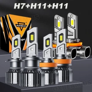 6x AUXBEAM CANbus LED Headlight Fog Bulbs White Bright For Ford Fusion 2006-2017 - Picture 1 of 12