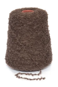 35€/Kg 🌟 Filato Boucle Lana di Alpaca • CASTAGNA • NM 2,4 • Bouclé Astrakan V1007 - Foto 1 di 1