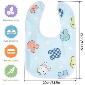 10pcs Baby Bib Set Breathable Baby Feeding Bibs Skin-friendly Drool Bib gruFf - Picture 1 of 11