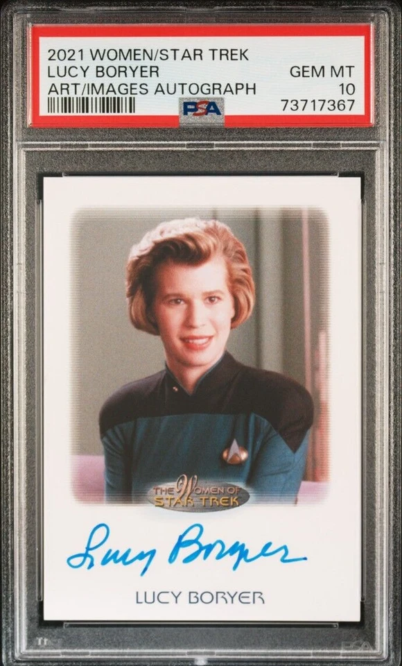 2021 WOMEN OF STAR TREK ART AND IMAGES AUTO LUCY BORYER LOW POP PSA 10 - Image 1 of 1