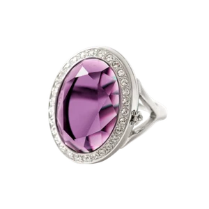 Authentic Origami Owl Sliver  Amethyst Prism Living Locket Ring Sizes 9 - Bild 1 von 1