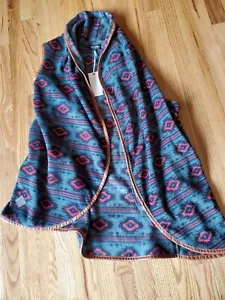 Simply Southern Collection ~ Aztec Southwestern Print Fleece Weste ~ Damen L ~ Neu mit Etikett - Bild 1 von 1