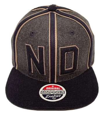 Zephyr NCAA Notre Dame Fighting Irish "Taping" Flat Bill SnapBack Hat BRAND NWT - Image 1 of 4
