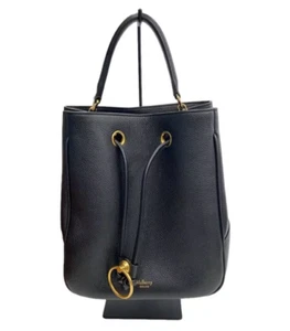 Mulberry Hampstead Small Black Leather Tote Bag Used No Shoulder Strap - Picture 1 of 6