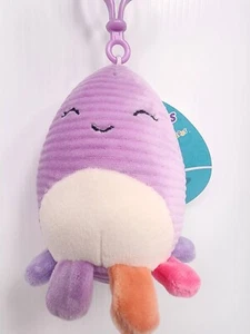 Squisharoys Squishmallows Beula The Octopus Clip On 3.5" NWT - Picture 1 of 4
