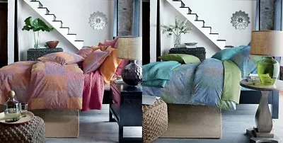 The Company Store Duvet Cover Piazza 100% Cotton Blue,Plum  - Image 1 of 4