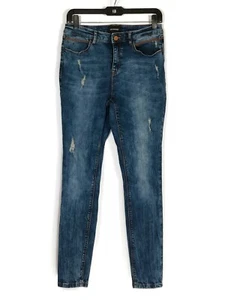 Joe Boxer Blue Distressed Acid Wash Stretch Denim Jeans Size 7 - Picture 1 of 4