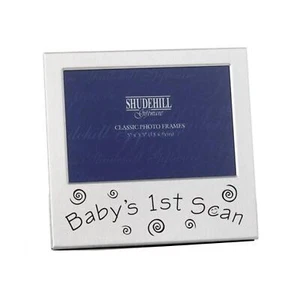Baby's 1st Scan Photo Frame 5" x 3.5" Silver Satin Finish - Picture 1 of 1