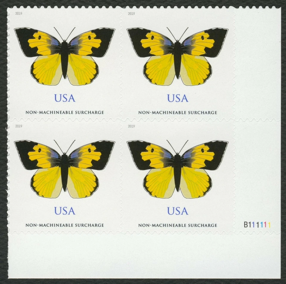 #5346 California Dogface Butterfly, Plate Block [LR] **ANY 5=FREE SHIPPING** - Image 1 of 1