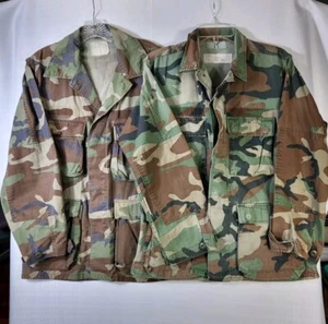 2 US Army Jackets Men's Combat Coat Camouflage Military Vintage Medium? READ - Picture 1 of 23