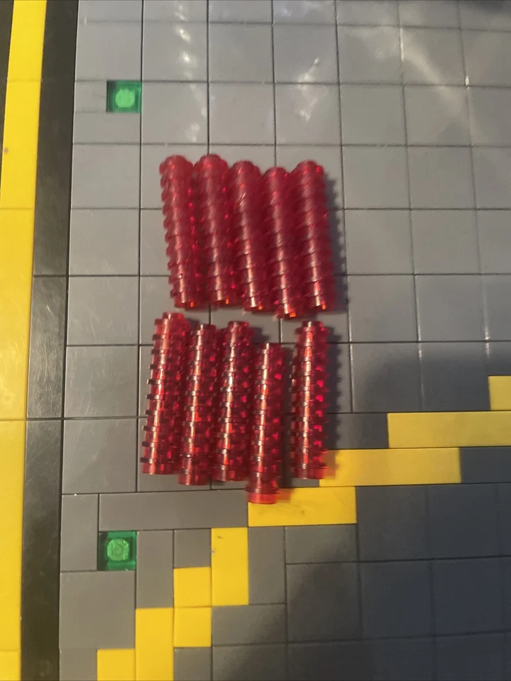 LEGO Parts - Trans-Red Plate Stud Round 1 x 1 - No 4073 - QTY 100 Pieces - Image 1 of 2