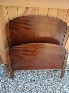 2 Pairs of single solid wood headboard and footboards - Picture 1 of 2