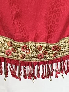 Pashmina Tara Handmade With Embroidery Sequence Crystals 78” Long 27” Wide  - Picture 1 of 6