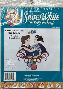 Disney "SNOW WHITE AND THE PRINCE" Seven Dwarfs cross stitch kit 35080 - Picture 1 of 2