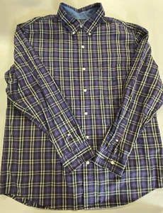 Chaps Mens Easy Care Multicolor Plaid Long Sleeve Button Down Shirt Size XL - Picture 1 of 7
