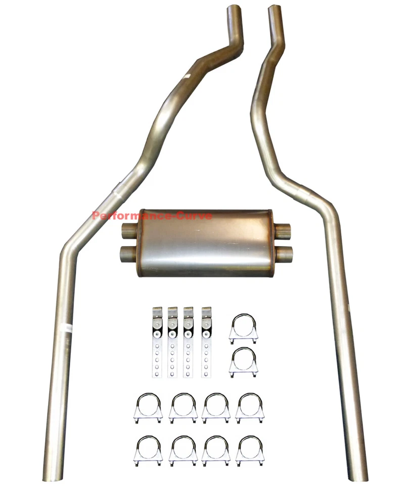 01-06 Chevrolet GMC Camión 6.0L/8.1L Mandril Doble Escape con 22" Flujo Máximo Foto 1 de 2