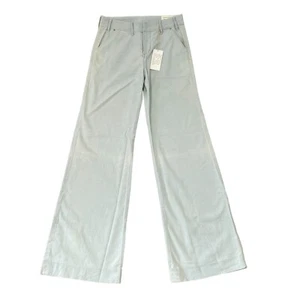 Pantalone McGuire misto lino gamba larga nuovo con etichette bottoni mosca blu nautico taglia 27 - Foto 1 di 13
