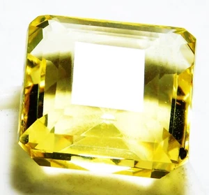 Natural Yellow Topaz 45.00 Cts Emerald Cut Loose Gemstone R6652 - Picture 1 of 4
