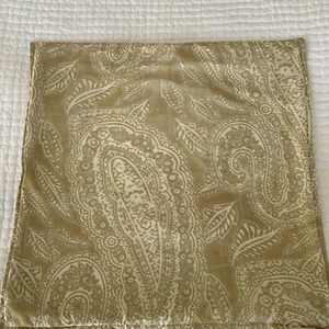 Pottery Barn paisley Boho Chic Pillow Cover 24” Yellow  Linen Cotton - Picture 1 of 5