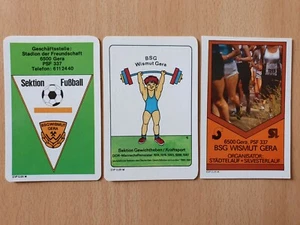 Taschenkalender 3x DDR BSG Wismut Gera Fußball Oberliga Gewichtheben Städtelauf - Picture 1 of 2