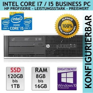 HP Compaq 8200 Elite SFF Mini PC Intel Core I5 I7 Fino A 1TB SSD 16GB DDR3 Win10 - Bild 1 von 6