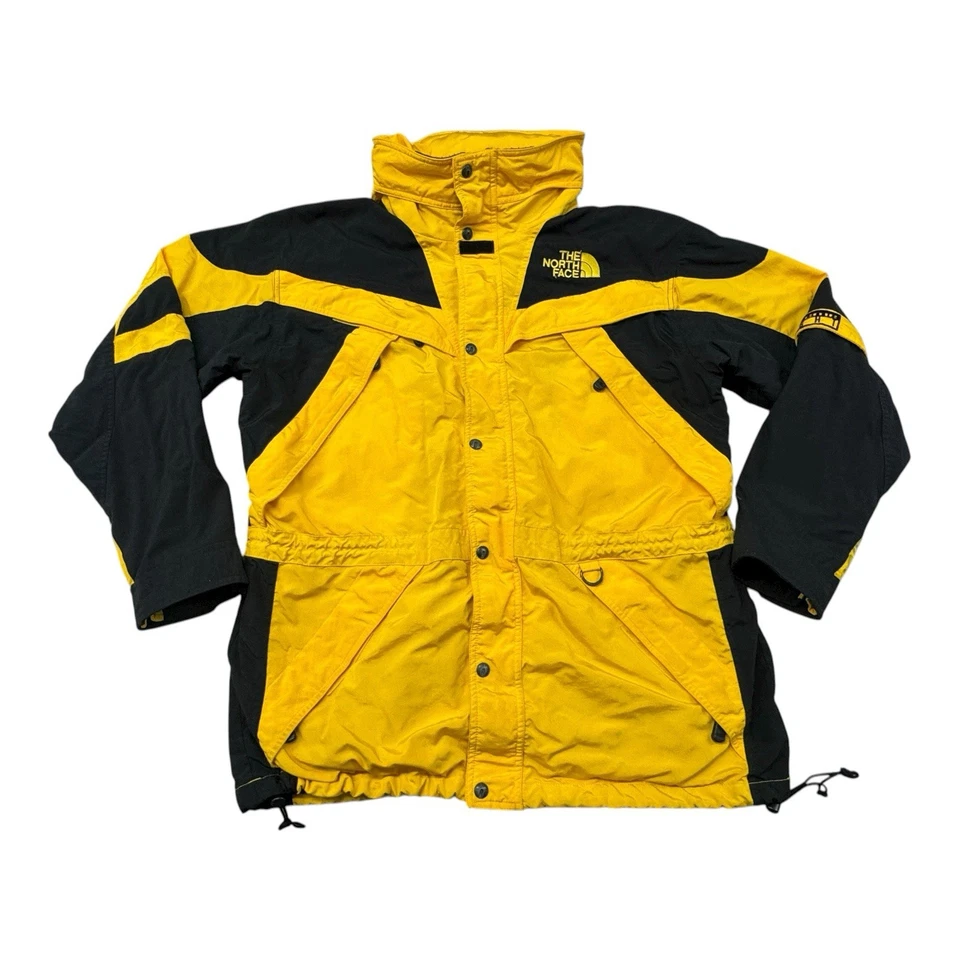 Chaqueta Parka Vintage Años 90 The North Face Extreme Light Para Hombre Grande Amarilla Foto 1 de 4
