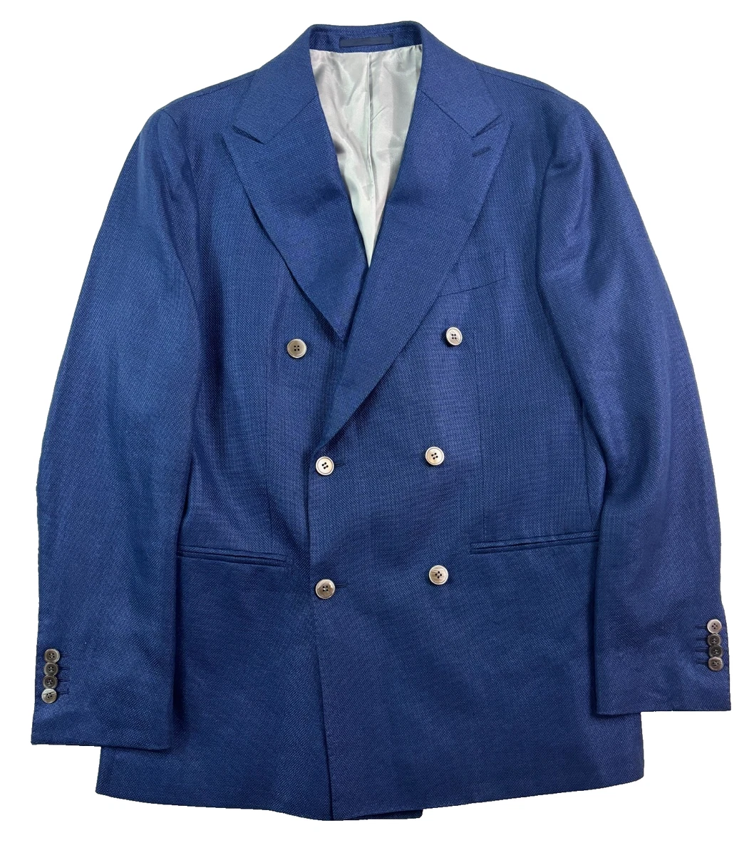 ジャケット・アウター 80s 90s USA linen double-breasted jacket 1980's White Linen Summer Double Breasted Jacket - Etsy