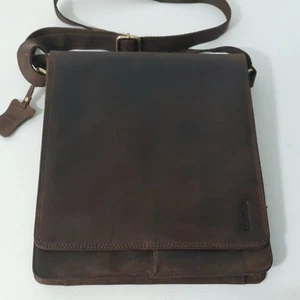 Leabags Echtleder braun Messenger Bag Aktentasche Schultertasche 12"×10" - Bild 1 von 16