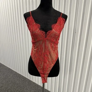 Shinestar Women’s Red Sleeveless Bodysuit Size Medium - Picture 1 of 8