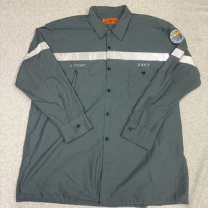 DSNY Department of Sanitation Shirt Mens 2XL Reflective Button Up Long Sleeve - Picture 1 of 13
