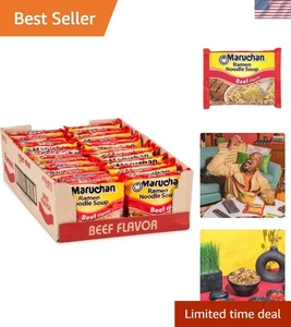 24 Stück Instant Ramen mit Rindfleischgeschmack - Fertig in 3 Minuten, Familienliebling - Bild 1 von 7