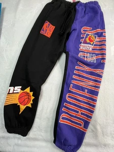 NWOT Mitchell & Ness Phoenix Suns Mens S Sweat Pants NBA Print Embroidered - Picture 1 of 11