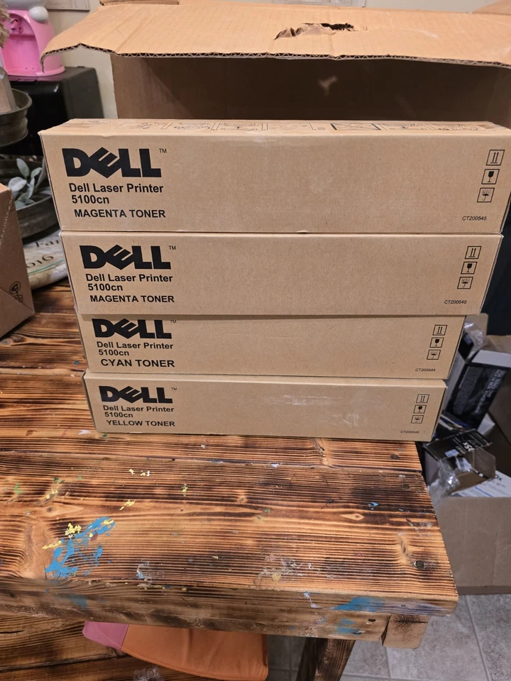 Lote de 3 tóner genuino Dell 5100 5100cn cian magenta amarillo GG579 GG578 HG308 nuevo Foto 1 de 1