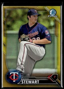 2016 Bowman Chrome Prospects Gold Refractor Kohl Stewart 18/50 Minnesota Twins - Picture 1 of 2