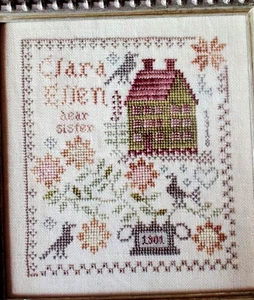 Blackbird Designs Cross Stitch Chart CLARA ELLEN anniversaries of the Heart #8 - Picture 1 of 3