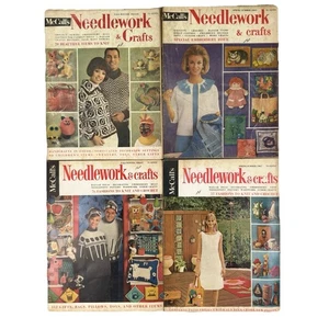 Vtg MCCALLS NEEDLEWORK & CRAFTS MAGAZINES 1965-1967 Lot Of 4 10"W x 13"L - Picture 1 of 24