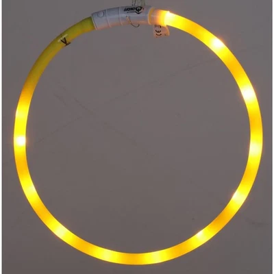 16X LED Collare Per Cani Con Luce In Silicone Inclusa Cavo Di Ricarica - Immagine 1 di 4